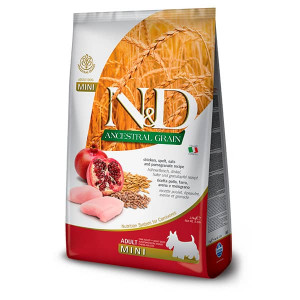 FARMINA N&D DOG LG CHICKEN & POMEGRANATE S suņu barība Vista, granātābols 2.5kg